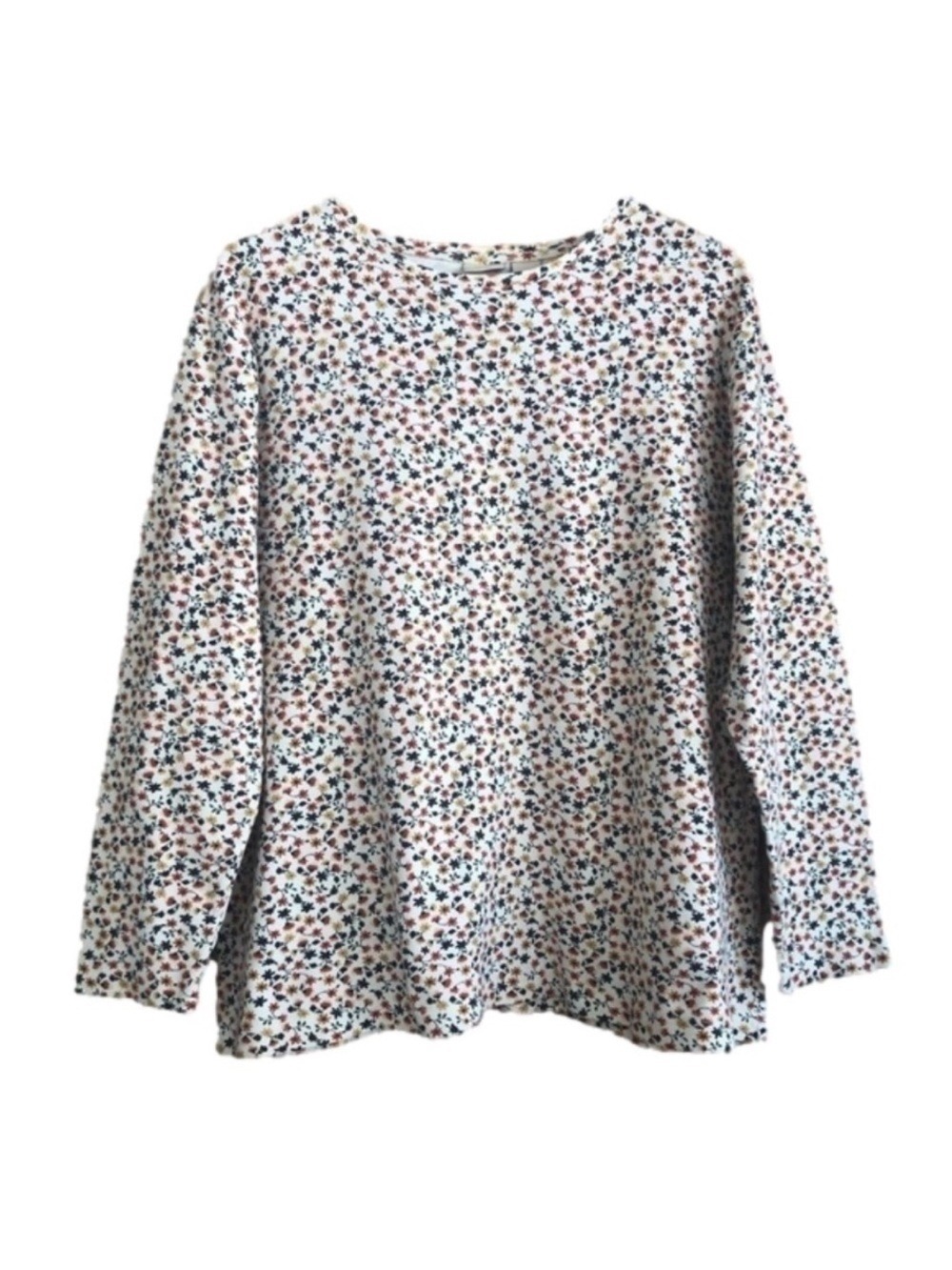 𝅺Falls Creek earth tone floral cotton top plus size 1X